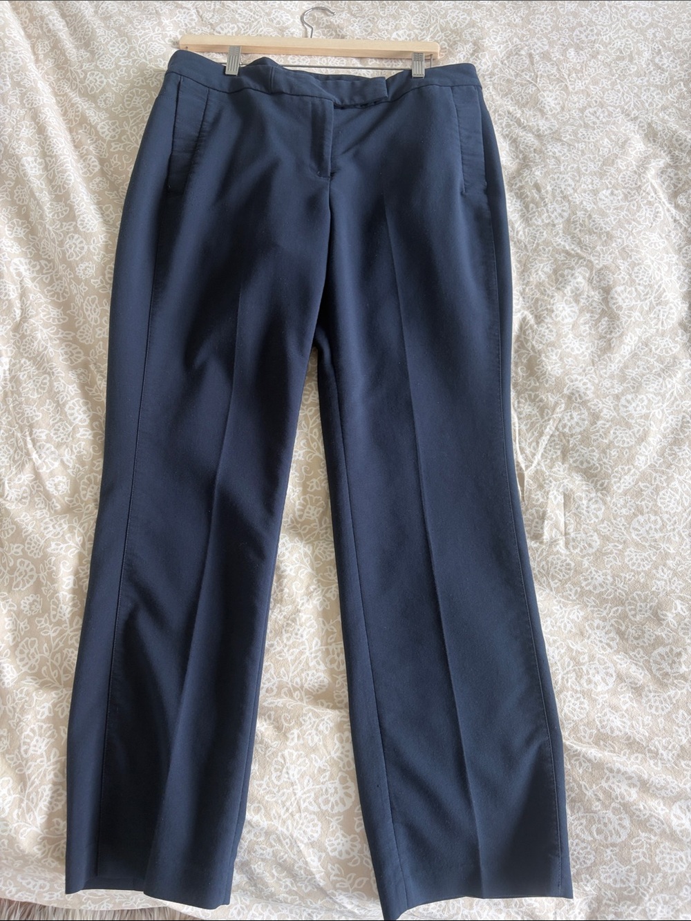 Navy Straight Leg Dress Pants